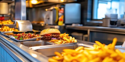 Fototapeta premium fast food kitchen 