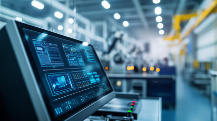 Fototapeta premium Modern Factory Automation in Industry 4.0