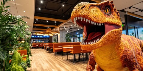 dinosaur themed fast food restaurant 