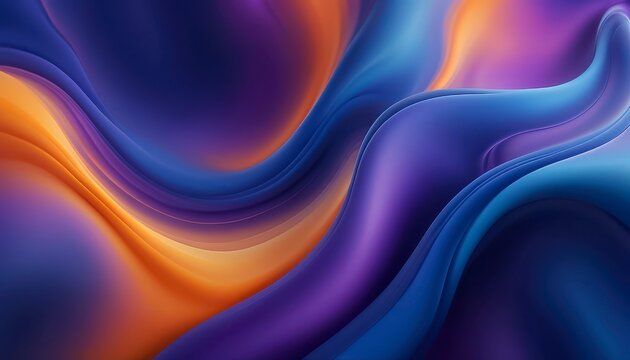 Colorful Abstract Waves Flowing Gracefully in a Vibrant Digital Art Design