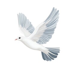 Obraz premium Dove gracefully soaring symbolizing harmony and tranquility