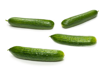 Cucumber isolated on white background.