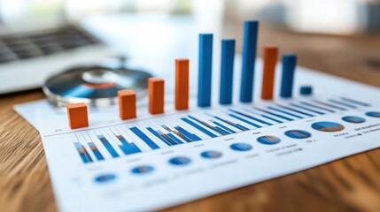A detailed close-up view of a paper featuring a graph, illustrating data trends and relationships in a clear visual format.