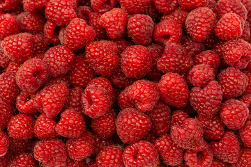 Tasty fresh raspberry as a background.