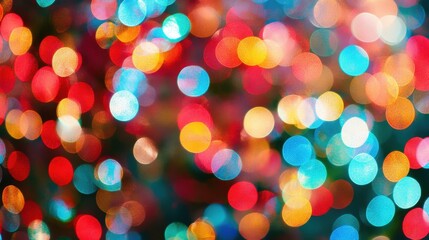 Fototapeta premium Vivid lights illuminate a dark backdrop, creating a striking contrast that captures attention and evokes a vibrant atmosphere.