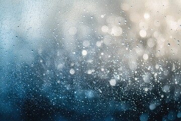 Water droplets on a glass surface with bokeh lights in the background, creating a dreamy, abstract image.