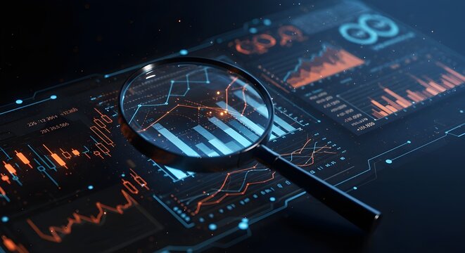 Auditor&iacute;a empresarial gesti&oacute;n financiera de acciones en estrategia de an&aacute;lisis de datos con marketing contable gr&aacute;fico o concepto de beneficio de investigaci&oacute;n de inversi&oacute;n econ&oacute;mica de gr&aacute;fico de inf