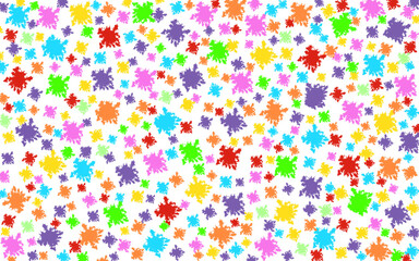 Playful children's pattern. Bright colors. Transparent background