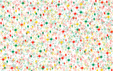 Colorful Christmas lights. Retro colors . Transparent background