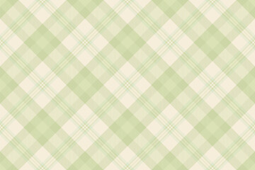 Fototapeta premium Subtle pastel green and cream diagonal plaid pattern. Perfect for textile design, website backgrounds, or packaging. Evokes a sense of calm and freshness.