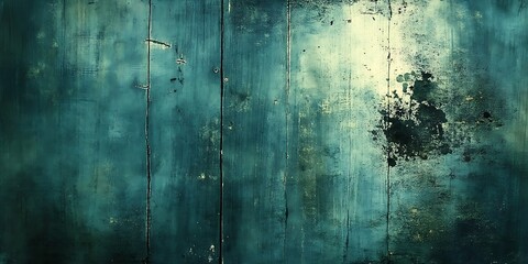 Fototapeta premium Aged Teal Wooden Panel Texture