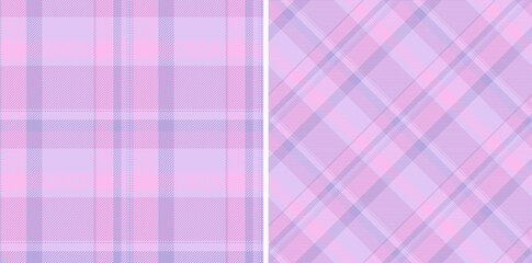 Seamless vector check of textile texture pattern with a plaid fabric tartan background. Set in fashionable colors. Tablecloth design ideas.