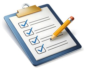 Checklist on Clipboard