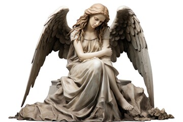 Fototapeta premium Statue angel archangel female.