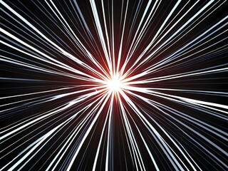 Obraz premium Abstract Speed of Light Rays Burst, Starry Night Sky, Bright Radiance, Energetic Dynamic, Vivid Colors, Zoom Effect, Futuristic Sci-fi, Cosmic Energy, Light Streaks, Digital Art