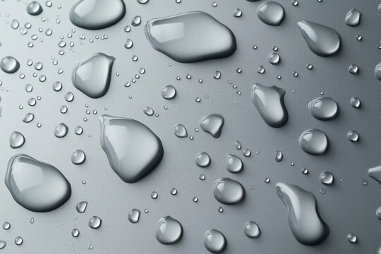 water drops on gray background