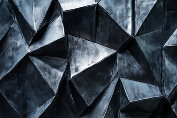 Fototapeta premium A sharp-edged brutalist background featuring jagged, angular steel structures with a dark, moody ambiance. Bold, metallic, and futuristic.