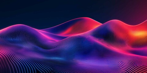Neon fog abstract background flows and blends into dark environments with glowing accents in vivid bold tones, creating a striking visual experience