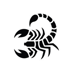 scorpion icon, dangerous poisonous, logo isolated on transparent