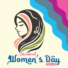International women’s day concept poster