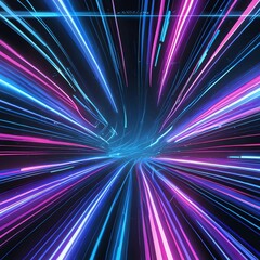 Neon Light Tunnel: A Psychedelic Journey Through a Digital Galaxy