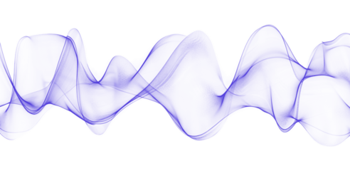 Abstract purple music wave form shape transparent PNG isolated background. Electronic rhythm frequency