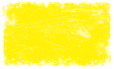 Yellow grunge scratched paint texture transparent PNG isolated background