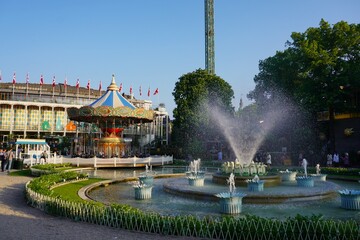 fountain in Tivoli gardens, Copenhagen, Denmark