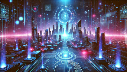 サイバーシティの未来 – 高度に発展したテクノロジー都市