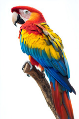 Fototapeta premium Parrot on White Background