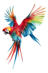 Obraz premium Parrot on White Background