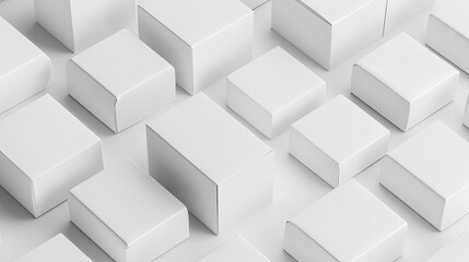 3D White Gift Boxes: 3D white gift boxes,