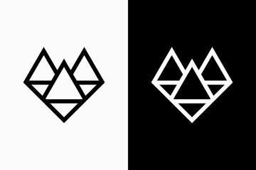 triple triangle Vector Logo Premium