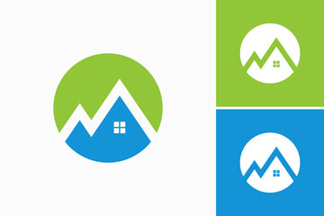 Mountain Home Vector Logo Premium