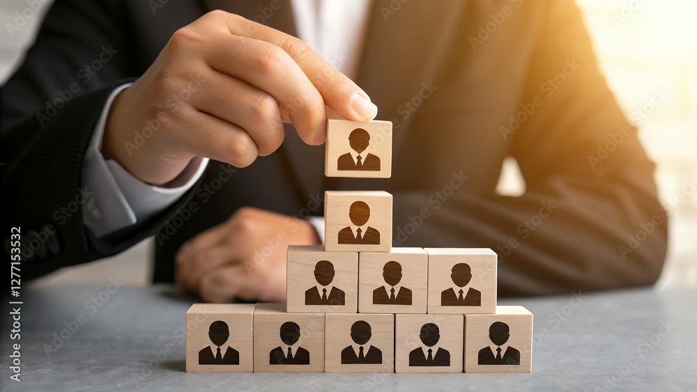 Aufkleber Business Manager Selecting a Leader to Build a Successful Team Fostering Collaboration and Growth in a Corporate Environment for Enhanced Productivity and Efficiency