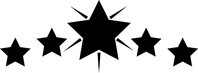 Obraz premium Five Star Rating Icon Symbol