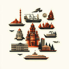 Weltkarte mit Dollarzeichen als Symbol für globalen Handel und Wirtschaft

