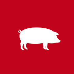 Pork icon logo flat vector design