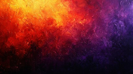 Naklejka premium Abstract painting, vibrant colors, textured brushstrokes, fiery background