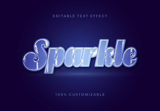 Glassy Glossy Shiny Text Effect