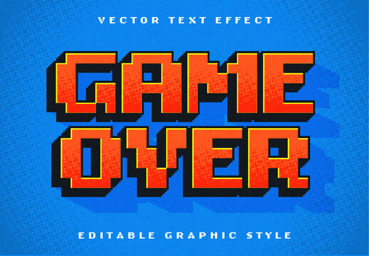 Retro Pixel Video Game Text Effect