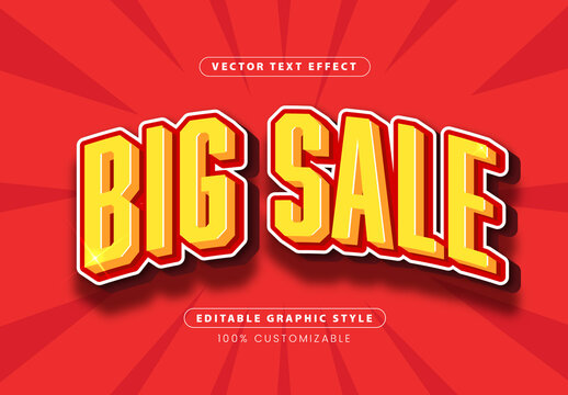 Red Yellow Bold Comic Pop Retro Text Effect Template