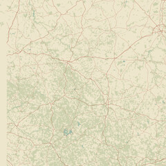 Vintage map of Creuse, France.