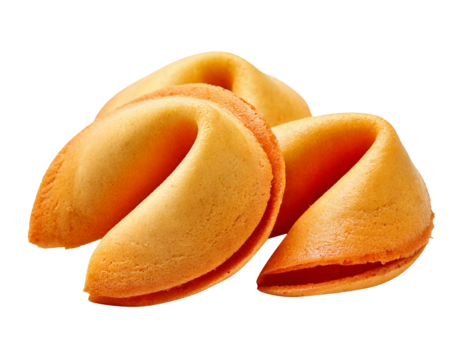 Fortune cookies isolated on white background.