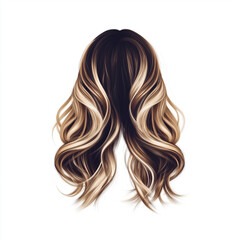 Elegante, wellige blonde Haarpracht ohne sichtbares Gesicht

