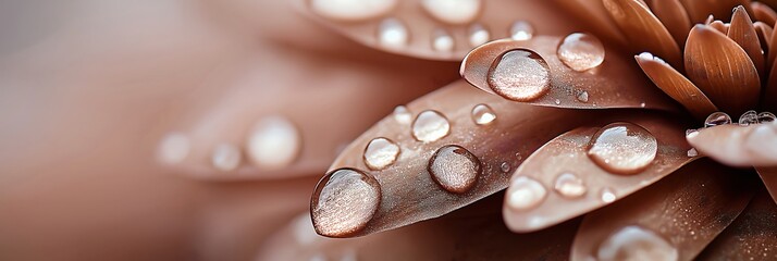 Mocha mousse dark color flower with water droplets on petals, trend mocha mousse , flower, droplets, water, nature, plant, fresh, close-up, beauty, botanical, dew
