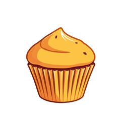 Simple Delicious Cupcake - Vector Element