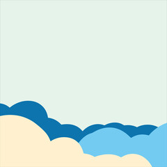a beautiful clouds design vector