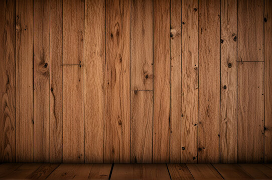 Holzvert&auml;felung aus braunen Holzplanken