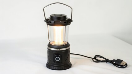 Rechargeable LED Lantern on White Background